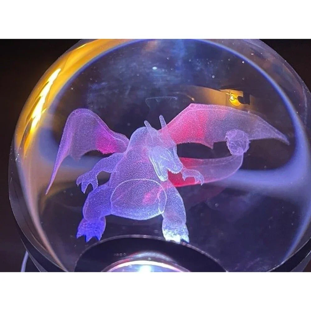 Charizard Crystal Ball With RGB Stand
